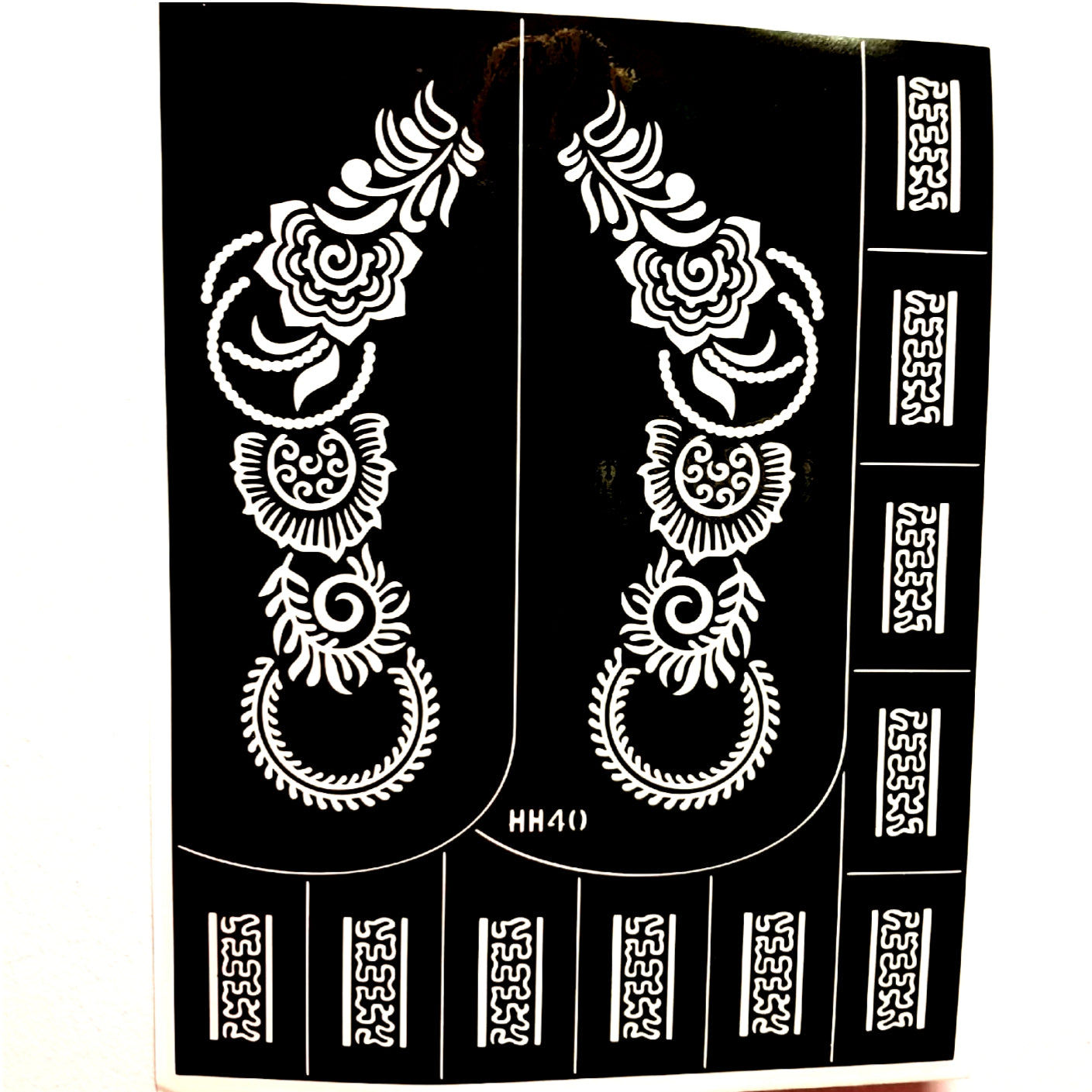Henna Stencil Template | Vines & Circles