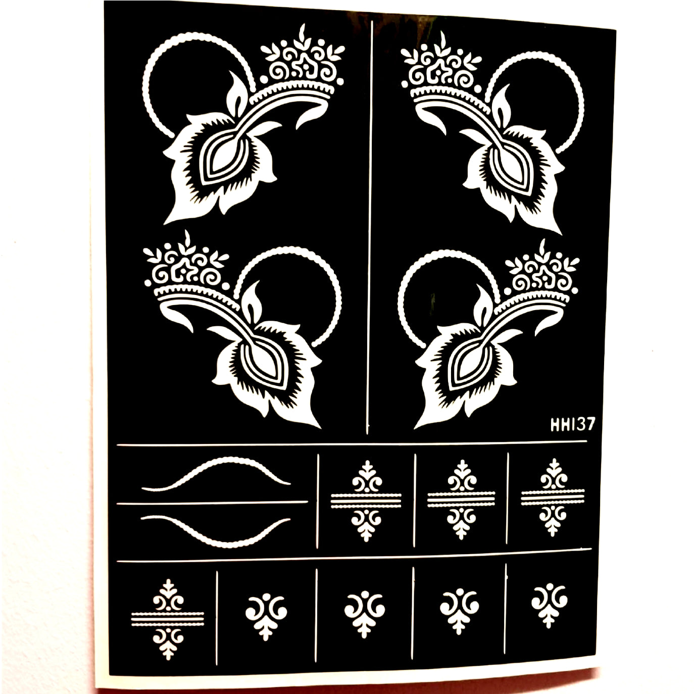 Henna Stencil Template | Feathers