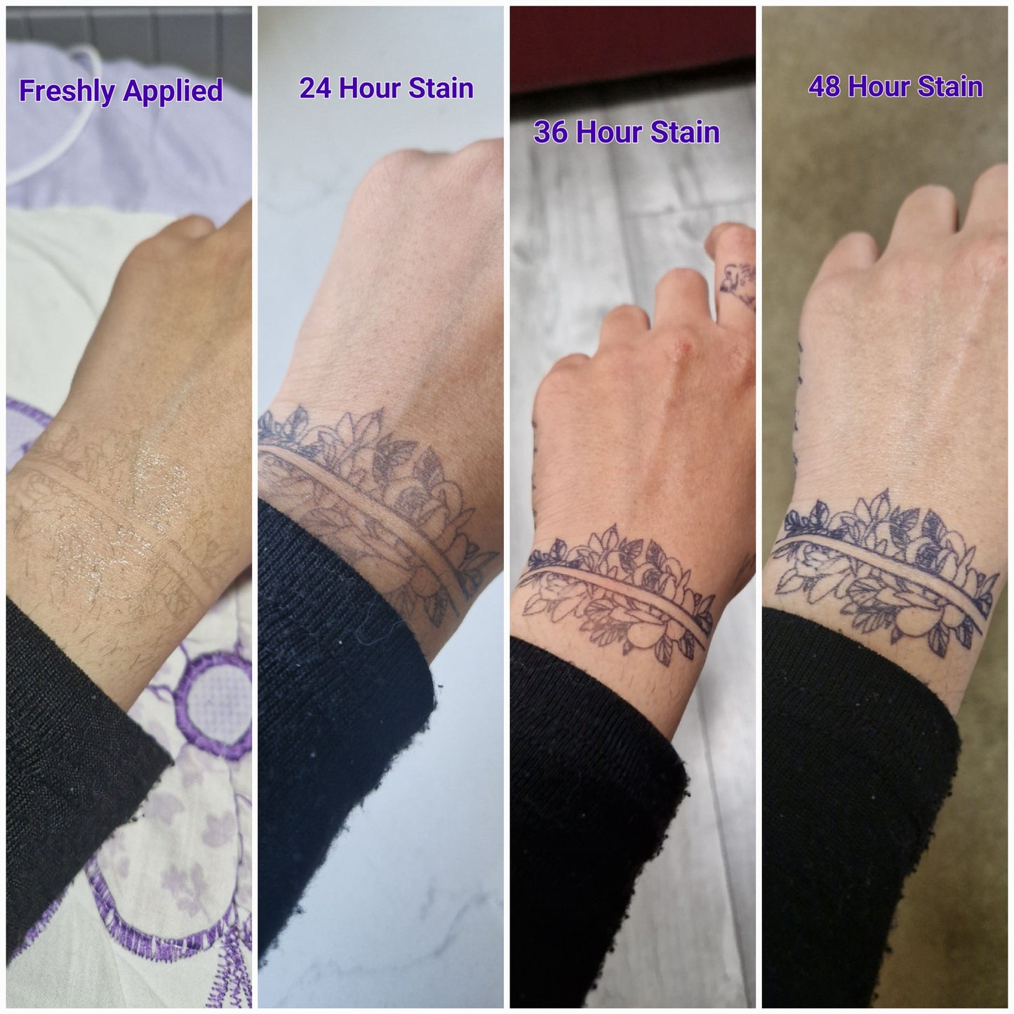 Rose Band | Wrist Design | 100% Natural Semi-Permanent Jagua Gel Tattoo