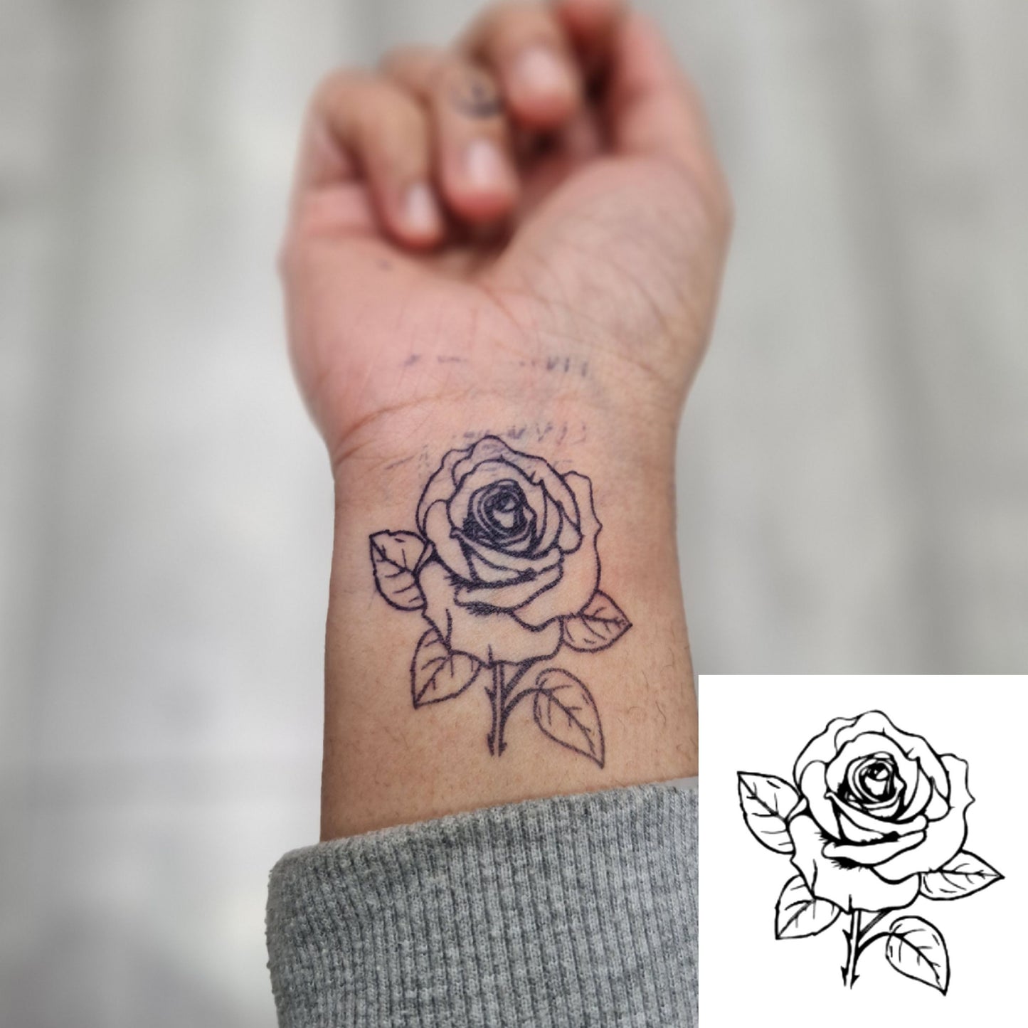 Lonely Rose | 100% Natural Semi-Permanent Tattoo Stain | Jagua Gel