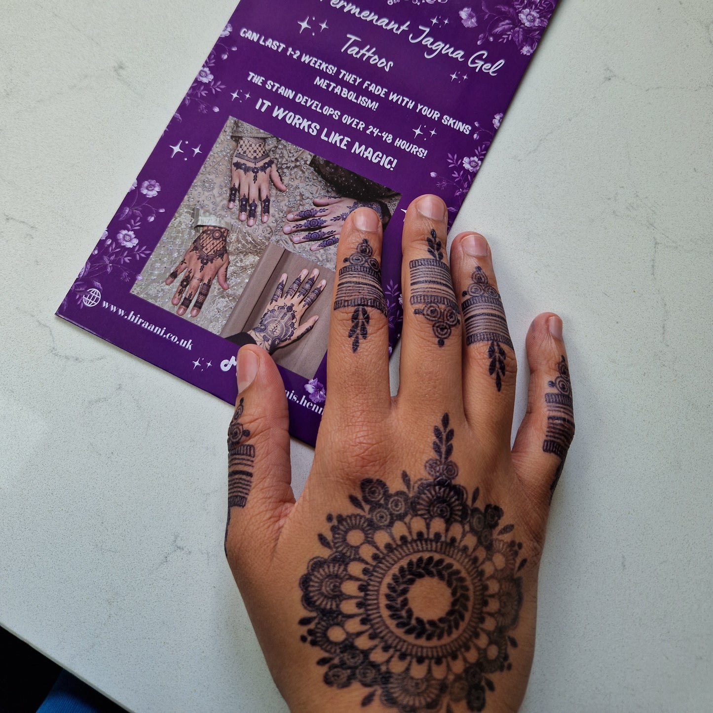 Bridal Vines Mandala | 100% Natural Semi-Permanent Tattoo Stain | Jagua Gel