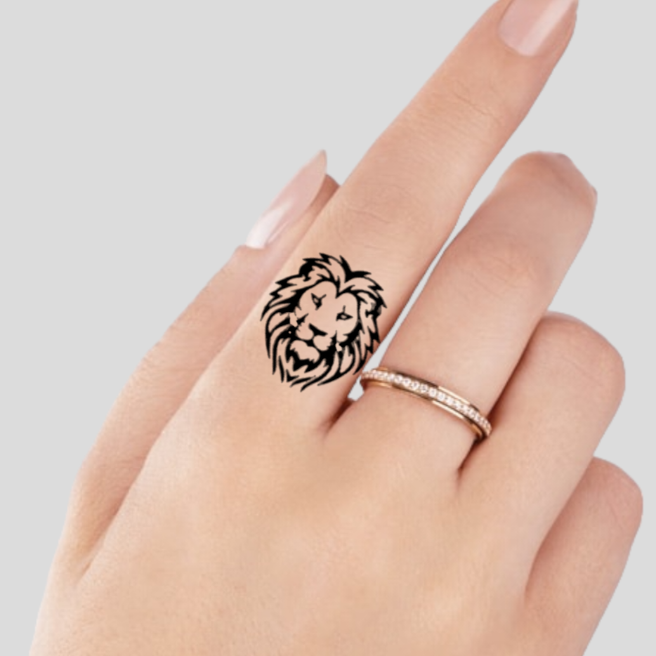 Lion & Paws | 4x Mini 100% Natural Semi-Permanent Jagua Gel Tattoo