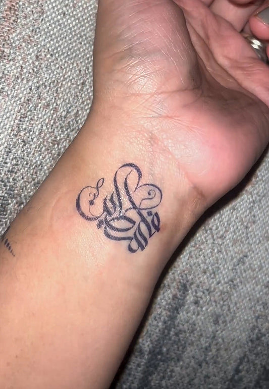 100% Natural Semi-Permanent Jagua Gel Tattoo | فلسطين Heart