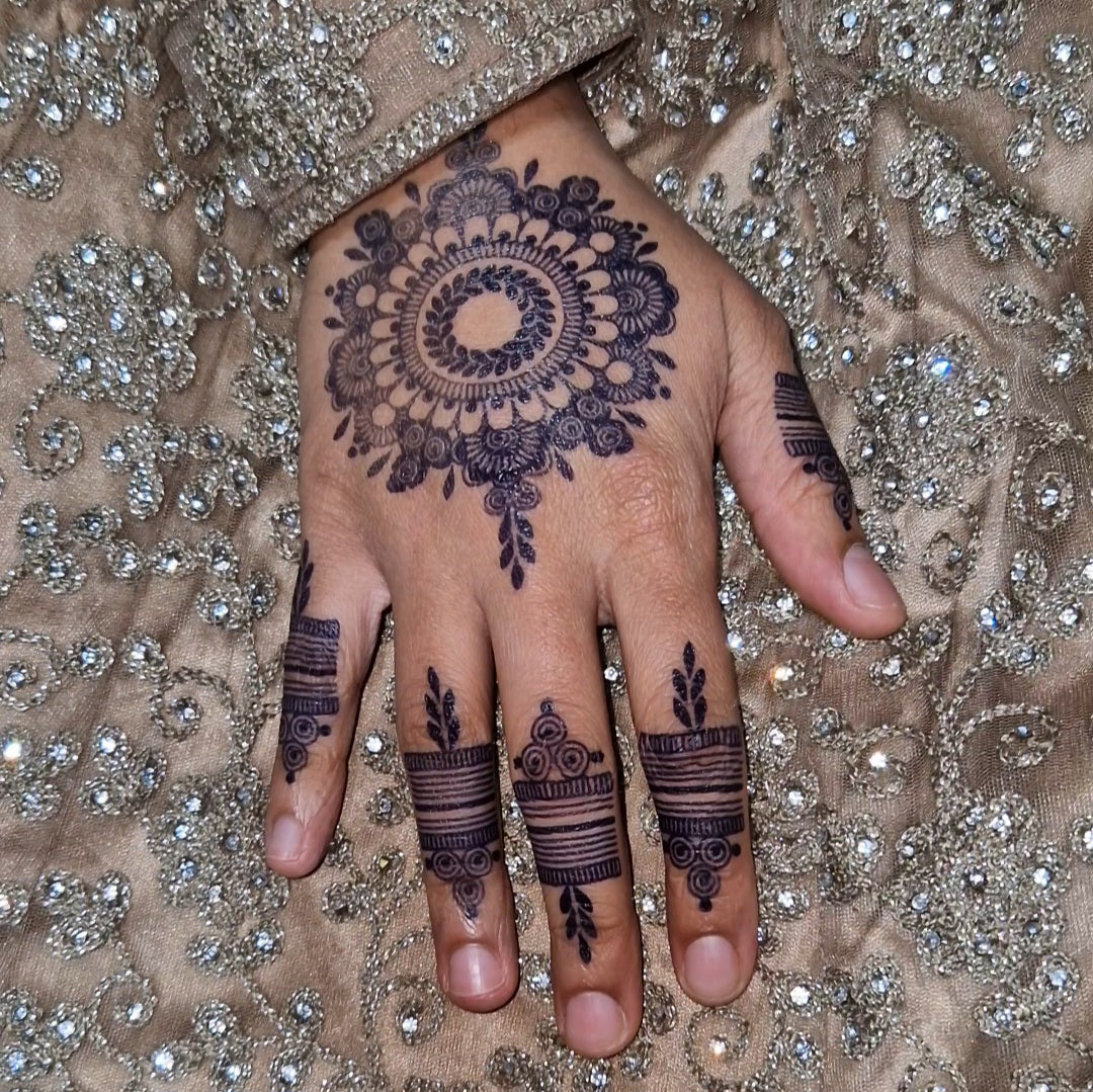Bridal Vines Mandala | 100% Natural Semi-Permanent Tattoo Stain | Jagua Gel