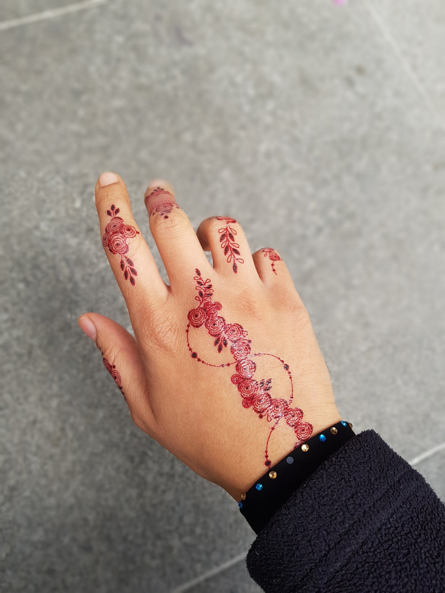 Temporary Henna Tattoo | Stick on Tattoo | Rose Strip