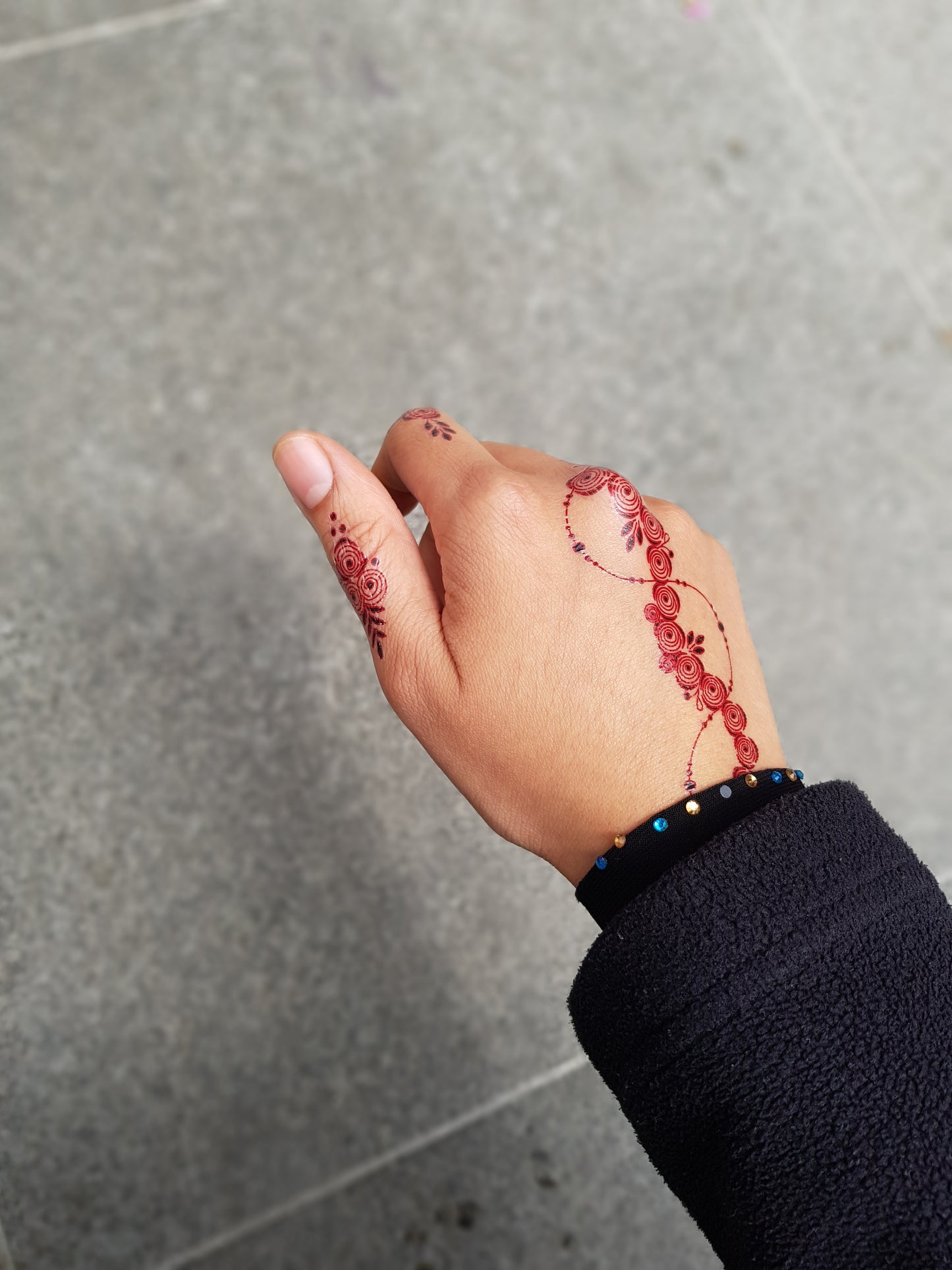 Temporary Henna Tattoo | Stick on Tattoo | Rose Strip