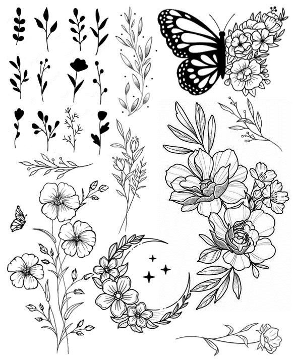 Customized Stencil Paper Kit For Jagua Tattoos