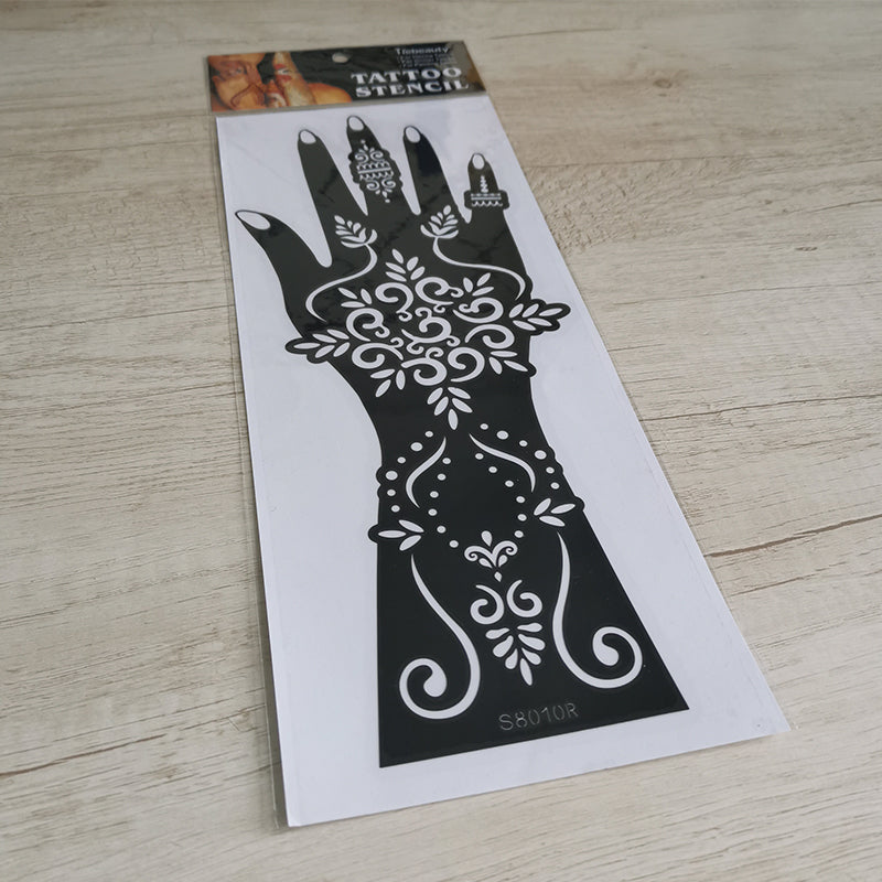 Henna Stencil Swirls Design