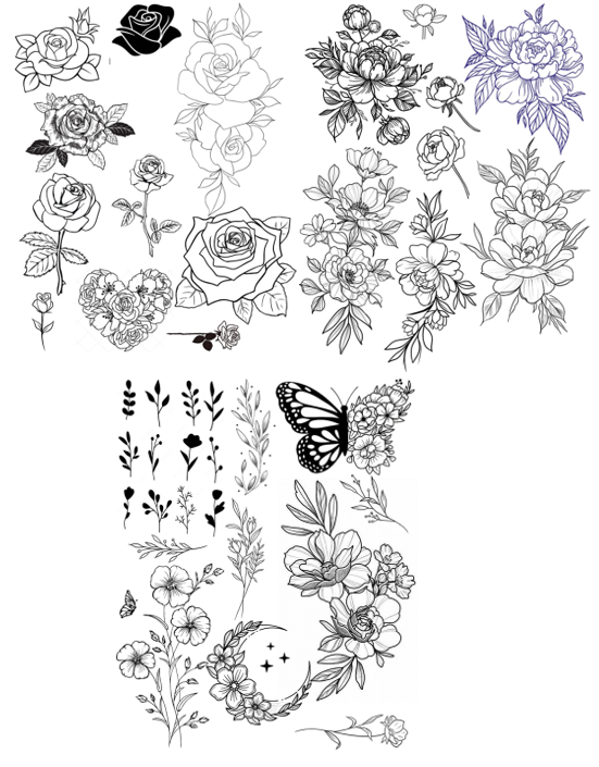 Customized Stencil Paper Kit For Jagua Tattoos