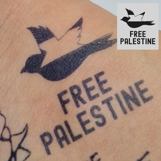 100% Natural Semi-Permanent Jagua Gel Tattoo | Free Palestine Bird