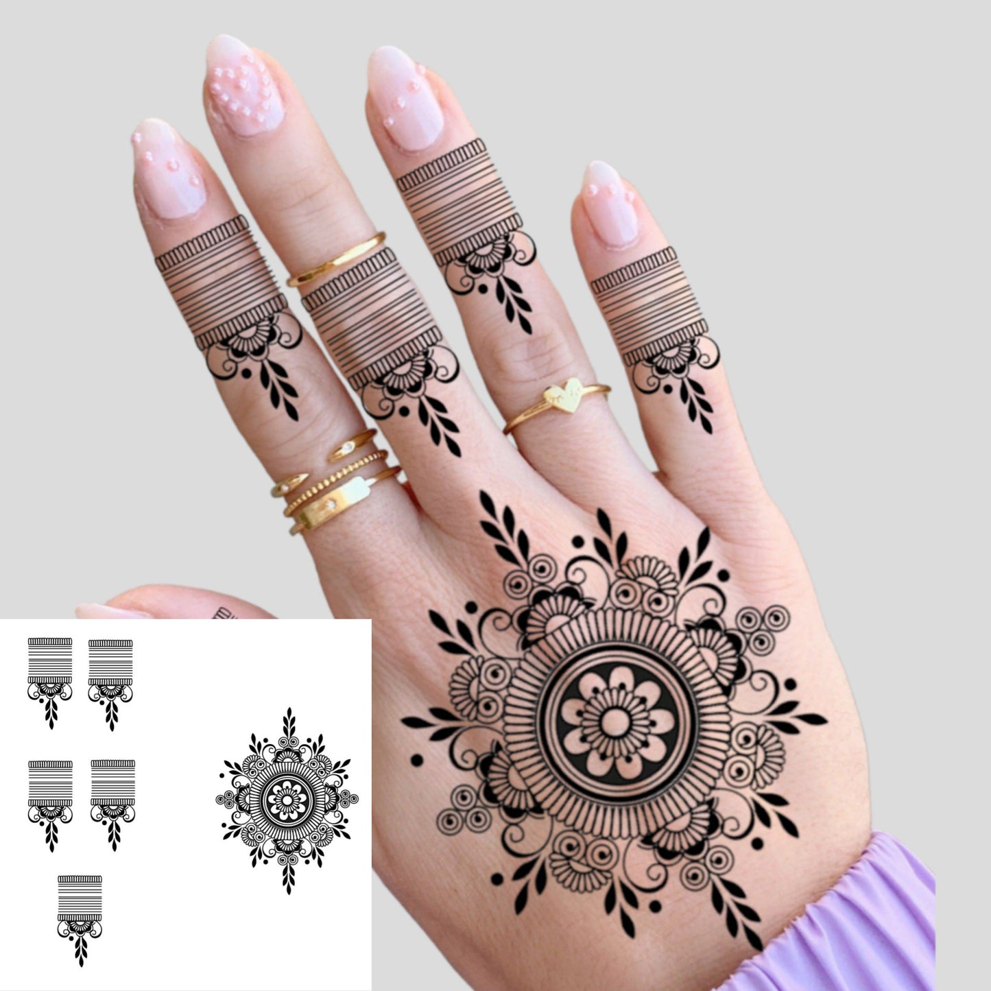 Bridal Swirl Mandala | 100% Natural Semi-Permanent Tattoo Stain | Jagua Gel