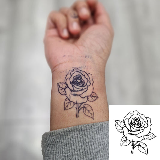 Lonely Rose | 100% Natural Semi-Permanent Tattoo Stain | Jagua Gel