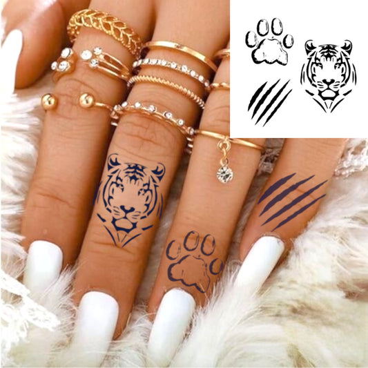 Roar | 3x Mini 100% Natural Semi-Permanent Jagua Gel Tattoo