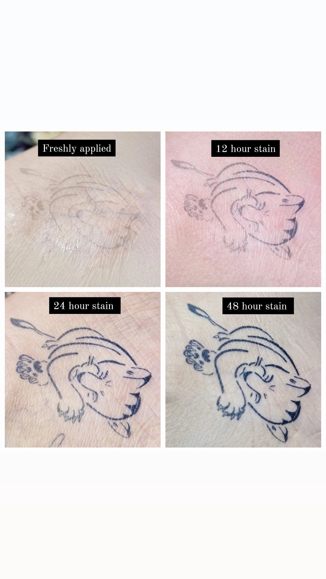 Sleeping Lion Cub | 100% Natural Semi-Permanent Jagua Gel Tattoo