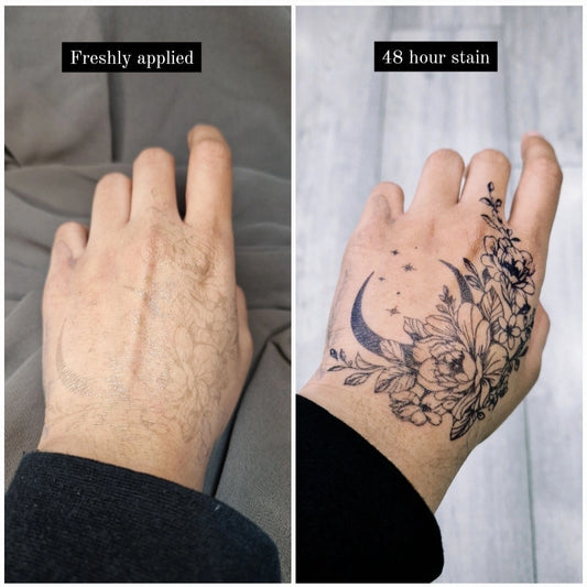 Floral Ramdhaan Moon | 100% Natural Semi-Permanent Tattoo Stain | Jagua Gel