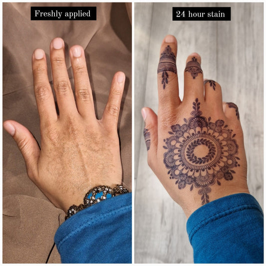 Bridal Vines Mandala | 100% Natural Semi-Permanent Tattoo Stain | Jagua Gel