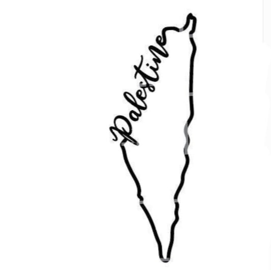 100% Natural Semi-Permanent Jagua Gel Tattoo | Palestine Country Outline