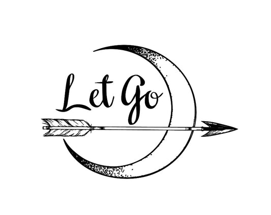Let go Moon Arrow | 100% Natural Semi-Permanent Tattoo Stain | Jagua Gel