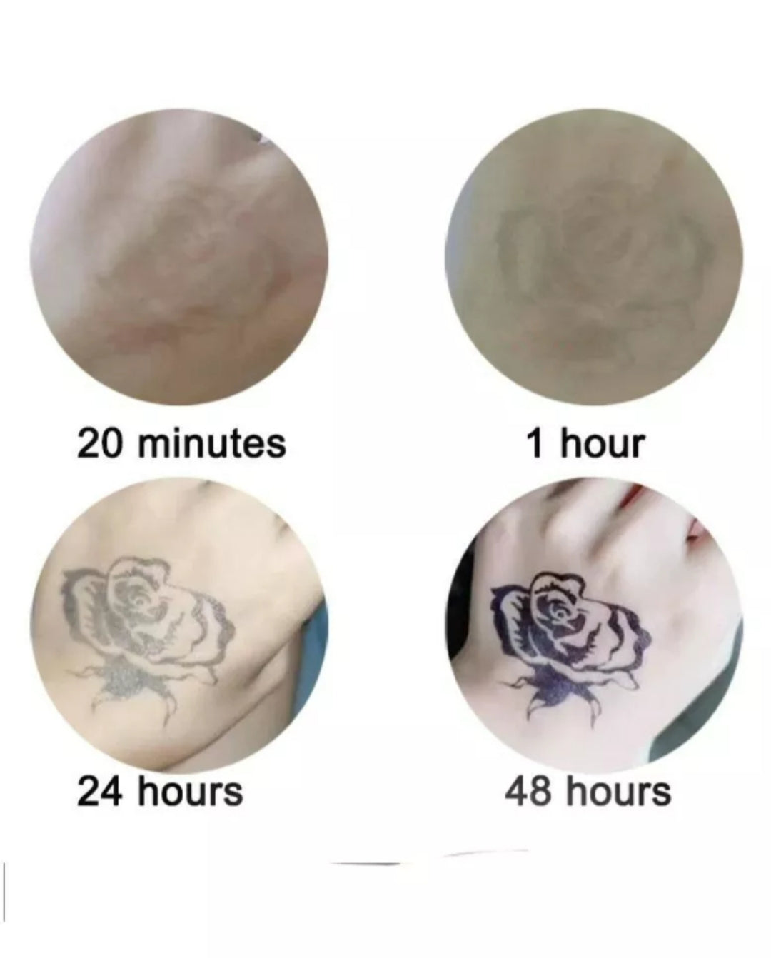 Romantic Rose | 100% Natural Semi-Permanent Tattoo Stain | Jagua Gel