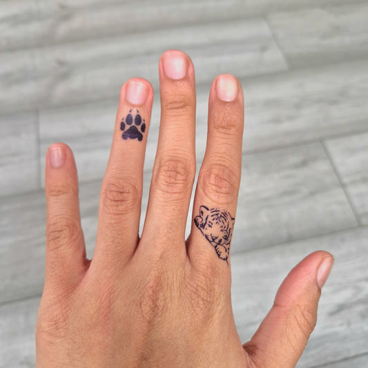 Tiger Cubs | 4x Mini 100% Natural Semi-Permanent Jagua Gel Tattoo
