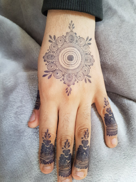 Traditional Mandala | 100% Natural Semi-Permanent Tattoo Stain | Jagua Gel
