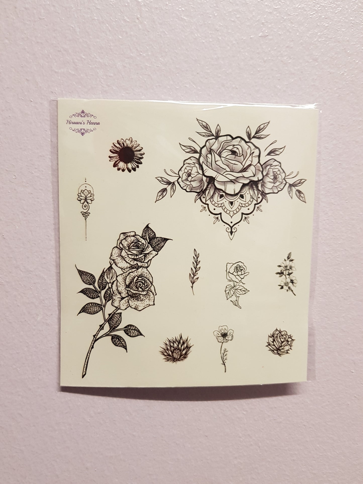 Temporary Tattoo | Stick on Tattoo | Rose Collection