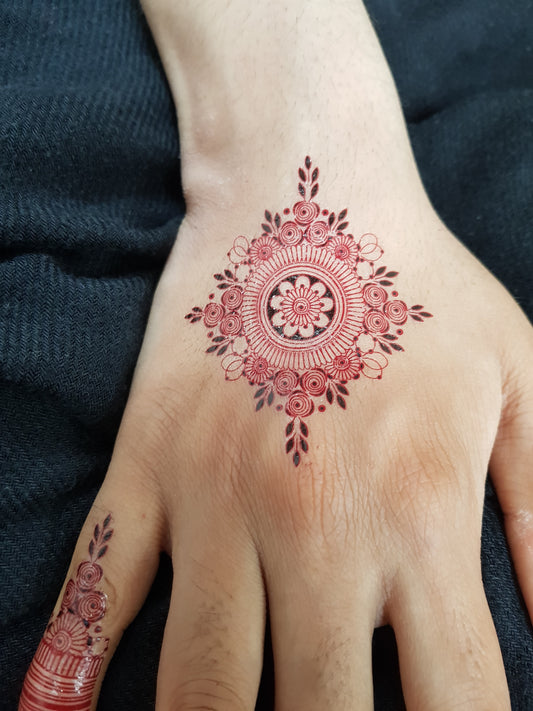 Temporary Henna Tattoo | Stick on Tattoo | Traditional Mandala II