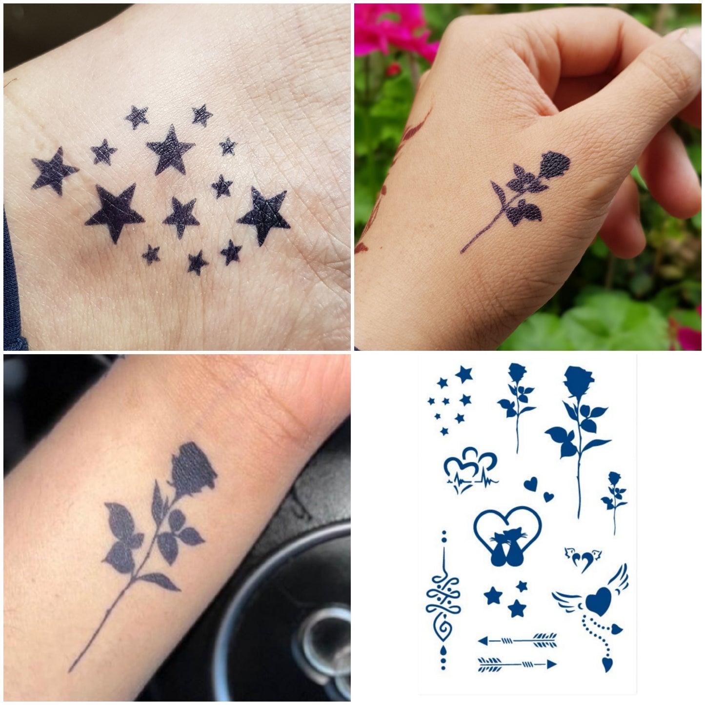 100% Natural Semi-Permanent Jagua Gel Tattoo | 13x Designs