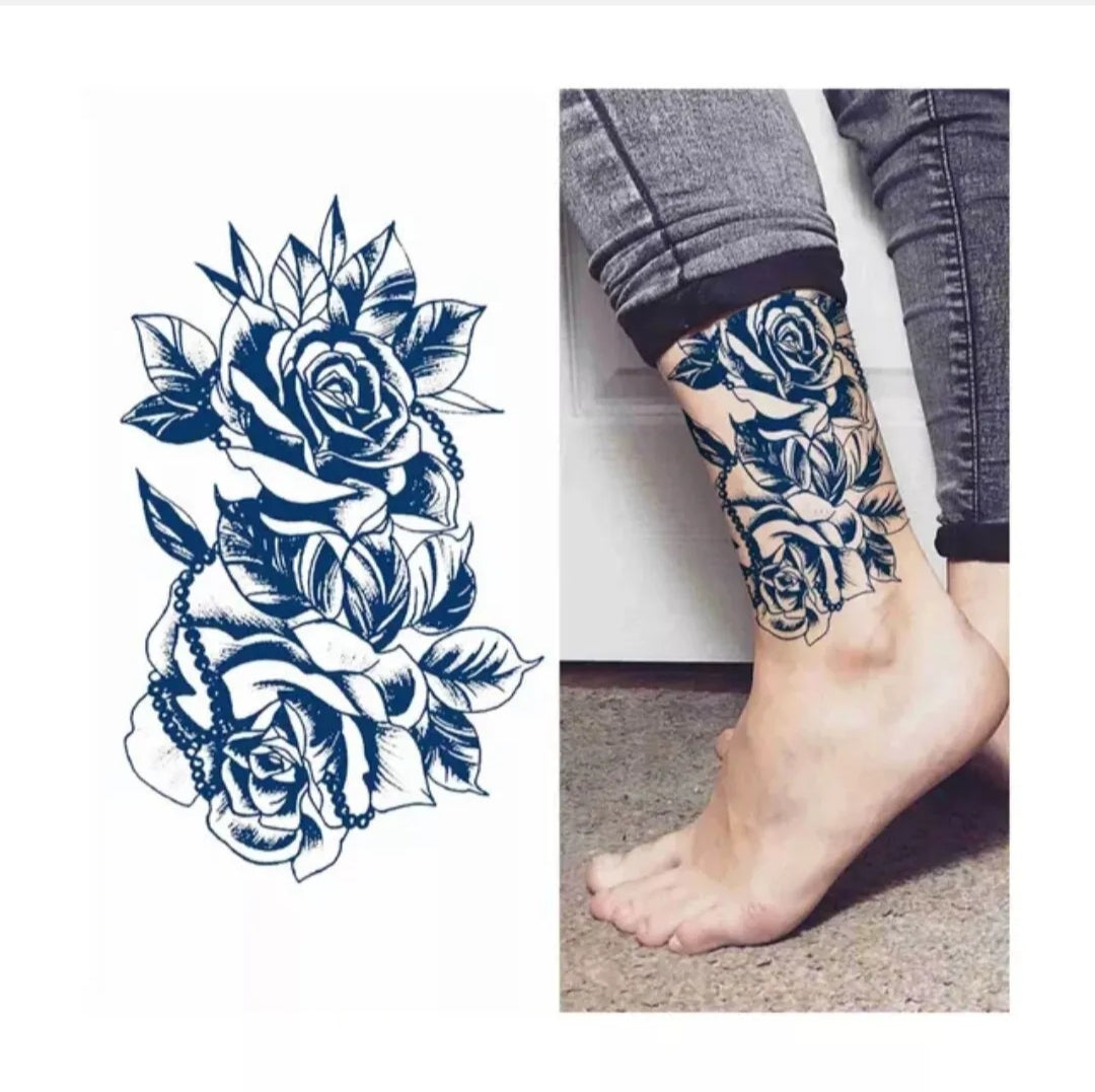 Roses & Beads | 100% Natural Semi-Permanent Tattoo Stain | Jagua Gel