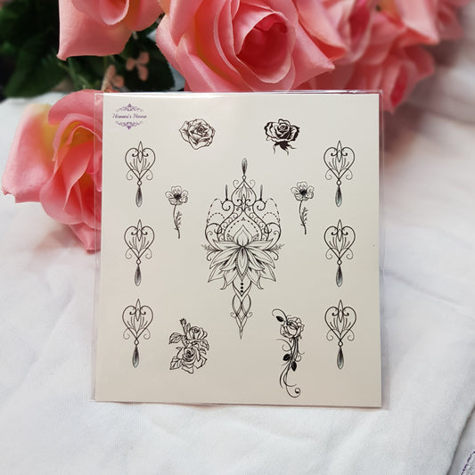 Temporary Tattoo | Stick on Tattoo | Lotus Collection