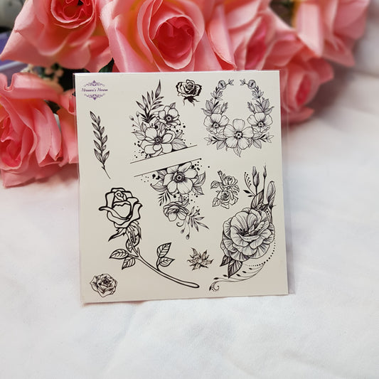 Temporary Tattoo | Stick on Tattoo | Wreath Collection
