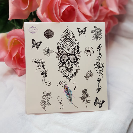 Temporary Tattoo | Stick on Tattoo | Butterfly Collection