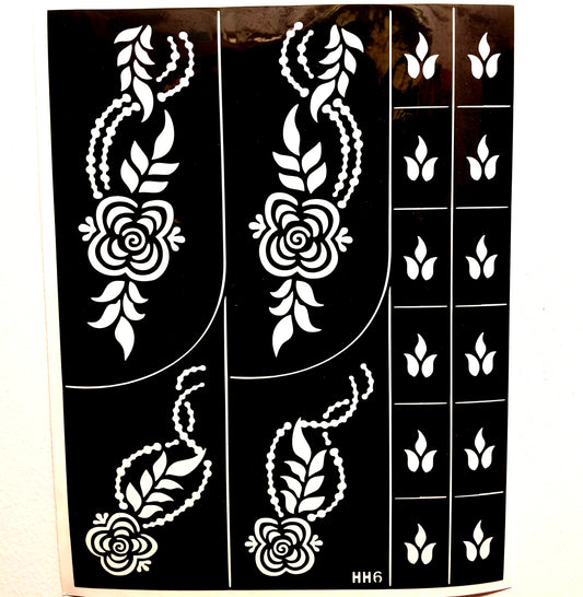 Henna Stencil Template | Gulf Flower Chain