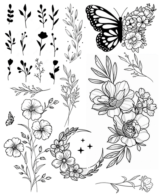 Customized Stencil Paper Kit For Jagua Tattoos