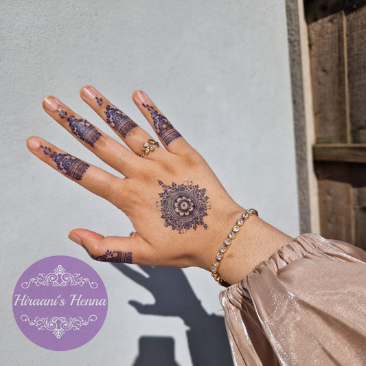 Hiraanis henna semi permanent tattoo mandala